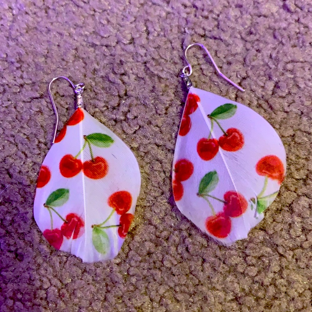 cherry earrings 🍒 .
